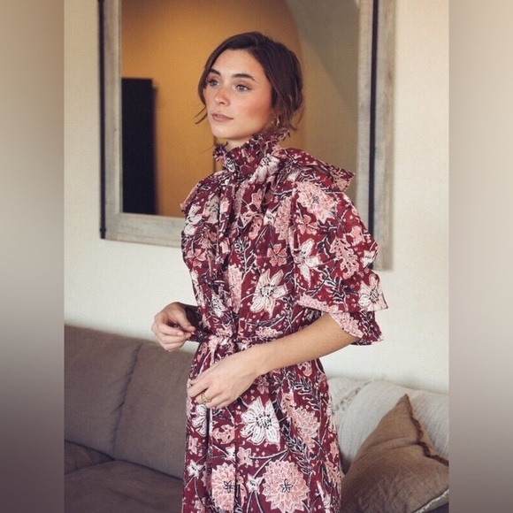 Mille Resort & Travel Hand-Block Printed Dress - Size S - Picture 1 of 6
